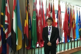 Từ Minh Ngọc - một trong ba du học sinh VN chiến thắng trong cuộc thi viết luận của Liên hợp quốc. (Ảnh: Hoàng Minh Nga/TTXVN)