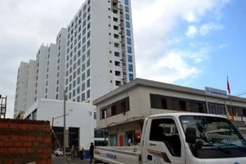 Công trình khách sạn Royal Lotus Đà Nẵng, nơi xảy ra tai nạn. (Ảnh: Đinh Văn Nhiều/TTXVN)