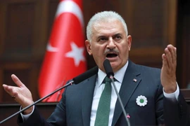 Thủ tướng Thổ Nhĩ Kỳ Binali Yildirim phát biểu tại thủ đô Ankara ngày 12/7. (Nguồn: AFP/TTXVN) 