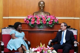 Ông Nguyễn Thiện Nhân tiếp Phó Chủ tịch Ngân hàng Thế giới phụ trách Đông Á-Thái Bình Dương Vitoria Kwakwa. (Ảnh: Nguyễn Dân/TTXVN)