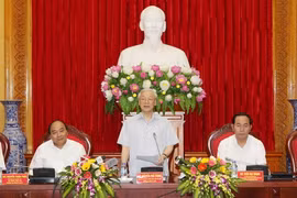 Tổng Bí thư Nguyễn Phú Trọng phát biểu tại lễ công bố. (Ảnh: Trí Dũng/TTXVN)