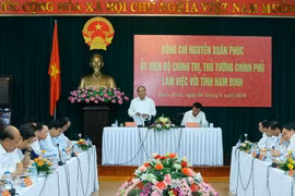 Thủ tướng Nguyễn Xuân Phúc phát biểu tại buổi làm việc. (Ảnh: Thống Nhất/TTXVN)
