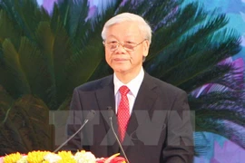 Tổng Bí thư Nguyễn Phú Trọng giữ chức Bí thư Quân ủy Trung ương. (Ảnh: Thống Nhất/TTXVN)