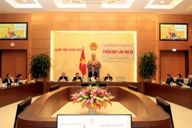 Phiên họp lần thứ ba Hội đồng Bầu cử Quốc gia. (Nguồn: TTXVN)