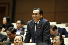 Đại biểu Quốc hội Thành phố Hồ Chí Minh Trần Du Lịch phát biểu ý kiến. (Ảnh: An Đăng/TTXVN)
