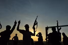Các thành viên Mặt trận Al-Nusra, nay đã đổi tên thành Jabhat Fateh al-Sham. (Nguồn: AFP).