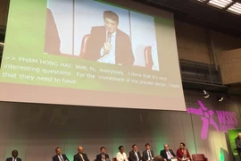 Thứ trưởng Phạm Hồng Hải phát biểu tại phiên họp về 'Thu hẹp khoảng cách số giữa các vùng miền' trong khuôn khổ Diễn đàn. (Ảnh:TTXVN phát)