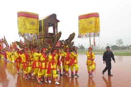 Một nghi thức tại Di tích cấp Quốc gia đặc biệt 'Khu lăng mộ và đền thờ các vị Vua triều Trần.' (Nguồn: TTXVN)