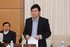 Chủ nhiệm Ủy ban Tư pháp của Quốc hội Nguyễn Văn Hiện phát biểu ý kiến. (Ảnh: Phương Hoa/TTXVN) 