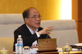 Chủ tịch Quốc hội Nguyễn Sinh Hùng phát biểu ý kiến. (Ảnh: Phương Hoa/TTXVN)