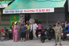 Cửa hàng nơi xảy ra vụ tai nạn. (Ảnh: Xuân Triệu/TTXVN)