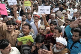 Người biểu tình ở Lahore. (Nguồn: AFP/Getty Images)