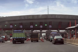 Một trạm thu phí đường ở Indonesia​.
