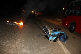 Hiện trường một vụ tai nạn giao thông. (Ảnh minh họa. Nguồn: TTXVN)