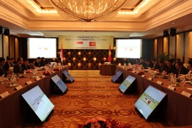 Hội nghị cấp Bộ trưởng lần thứ 12 về Kết nối kinh tế Việt Nam-Singapore diễn ra ngày 23/9, tại Singapore. (Ảnh: Mỹ Bình/Vietnam+)