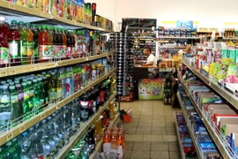 Cửa hàng thực phẩm của người Việt ở huyện Louny, tỉnh Usti (Ảnh: Trần Quang Vinh/Vietnam+)