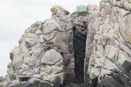 Một hang yến trên đảo trong Vịnh Nha Trang. (Ảnh: Tiên Minh/TTXVN)