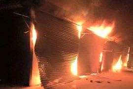 Hiện trường vụ cháy. (Ảnh: TTXVN phát)