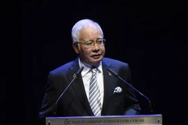 Thủ tướng Najib Razak phát biểu khai mạc Hội nghị Cấp cao ASEAN lần thứ 27 tại thủ đô Kuala Lumpur ngày 21/11/2015. (Nguồn: AFP/TTXVN)