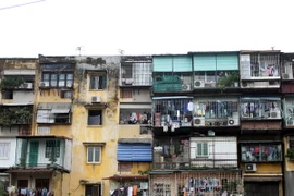 Khu G6B, tập thể Thành Công, quận Ba Đình. (Ảnh: Tuấn Anh/TTXVN)