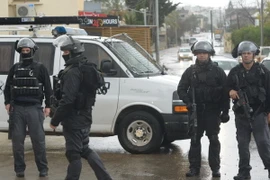 Cảnh sát Israel tuần tra tại thị trấn phía Bắc Arara ngày 8/1. (Nguồn: THX/TTXVN)