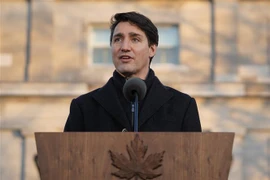 Thủ tướng Canada Justin Trudeau phát biểu tại một sự kiện ở Ottawa. (Ảnh: AFP/TTXVN)