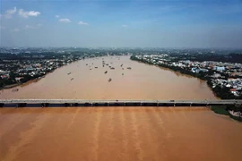 Sông Đồng Nai đoạn chảy qua thành phố Biên Hòa. (Ảnh: Sỹ Tuyên/TTXVN)