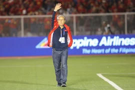 Huấn luyện viên Park Hang-seo muốn các cầu thủ Việt Nam giữ được những thành tích đỉnh cao trong tương lai. (Ảnh: TTXVN)