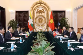 Phiên Tham khảo chính trị thường niên cấp Thứ trưởng Ngoại giao lần thứ 8 giữa Việt Nam-Myanmar. (Ảnh: Lâm Khánh/TTXVN)
