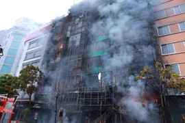 Hiện trường vụ cháy (Ảnh: Minh Sơn/Vietnam+)