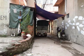 Ngõ cụt nơi vụ án nghiêm trọng xảy ra (Ảnh: PV/Vietnam+) 