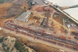 Cận cảnh một lò vòng lớn đang được xây dựng tại xã Bắc Phú, Sóc Sơn (Ảnh: PV/Vietnam+) 