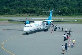 Đường bay đến Côn Đảo hiện chỉ còn mỗi VASCO khai thác bằng dòng máy bay ATR72. (Ảnh: PV/Vietnam+)