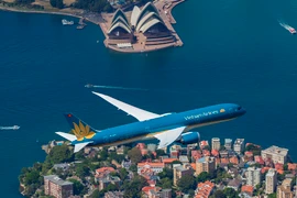 Vietnam Airlines đang khai thác đường bay thẳng từ Hà Nội, Thành phố Hồ Chí Minh đến Australia với tổng tần suất lên đến 23 chuyến/tuần. (Ảnh: PV/Vietnam+)