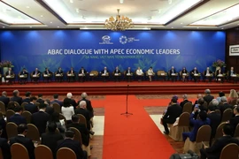 Hình ảnh phiên toàn thể đối thoại giữa lãnh đạo APEC với ABAC