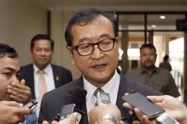 Ông Sam Rainsy , cựu Chủ tịch đảng Cứu nguy Dân tộc (CNRP) đối lập. (Nguồn: AFP/TTXVN)