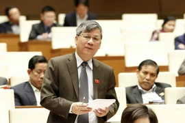 Đại biểu Quốc hội Thành phố Hà Nội Nguyễn Anh Trí phát biểu ý kiến. (Ảnh: Văn Điệp/TTXVN)