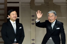 Nhật hoàng Akihito (phải) và Thái tử Naruhito. (Nguồn: AFP/TTXVN)