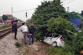 Hiện trường vụ tai nạn. (Ảnh: Văn Đạt/TTXVN)