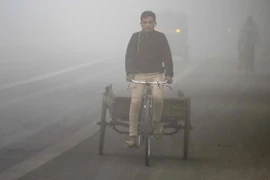 Bầu không khí mù mịt khói bụi tại New Delhi, Ấn Độ ngày 8/11. (Nguồn: AFP/TTXVN)