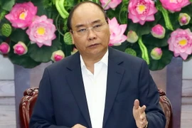 Thủ tướng Nguyễn Xuân Phúc chủ trì Phiên họp Chính phủ thường kỳ tháng 11 năm 2017. (Ảnh: Thống Nhất/TTXVN)
