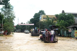 Vùng lũ Yên Định (Thanh Hóa). (Ảnh: Hoa Mai/TTXVN)
