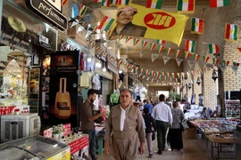 Một khu chợ tại Arbil, thủ phủ Khu tự trị người Kurd ở miền bắc Iraq ngày 26/9. (Nguồn: AFP/TTXVN)