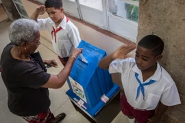 Cử tri Cuba bỏ phiếu tại điểm bầu cử ở Havana ngày 26/11. (Nguồn: THX/TTXVN)