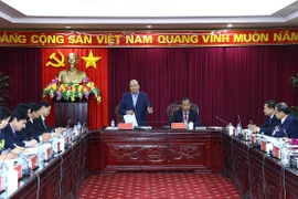 Quang cảnh buổi làm việc. (Ảnh: Thống Nhất/TTXVN)