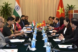 Thứ trưởng Bộ Ngoại giao Việt Nam Nguyễn Quốc Dũng và Thứ trưởng Bộ Ngoại giao Ấn Độ Preeti Saran chủ trì cuộc Tham khảo Chính trị lần thứ 9 và Đối thoại Chiến lược lần thứ 6. (Ảnh: An Đăng/TTXVN)