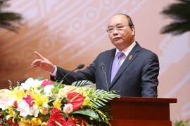 Thủ tướng Nguyễn Xuân Phúc phát biểu tại Đại hội đại biểu toàn quốc lần thứ XI của Đoàn Thanh niên Cộng sản Hồ Chí Minh. (Nguồn: TTXVN)