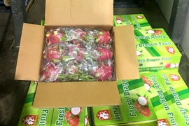 Thanh long Việt Nam do Công ty Empro nhập vào bán ở bang tây Australia. (Nguồn: Tổng lãnh sự quán Việt Nam tại Perth)