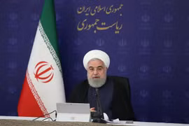 Tổng thống Iran Hassan Rouhani tại cuộc họp nội các ở Tehran, Iran. (Ảnh: AFP/TTXVN)