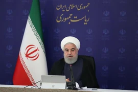 Tổng thống Iran Hassan Rouhani tại cuộc họp nội các ở Tehran, Iran. (Ảnh: AFP/TTXVN)